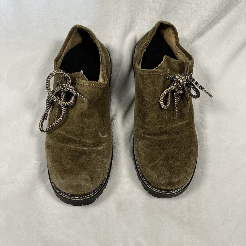 Men's Olive Suede Slip-On Lace Casual Shoes